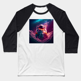 Astronaout staring back at the cosmos Baseball T-Shirt